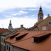 Pokoj č. 13, Ubytování Český Krumlov - U trumpetisty, výhled z okna