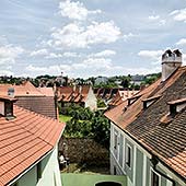 Zimmer Nr. 15, Unterkunft Český Krumlov - At the Trumpeter‘s, Fenster Ausblick