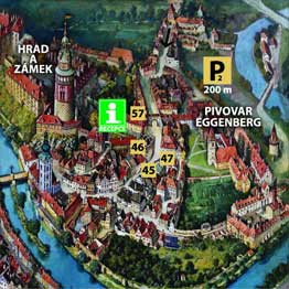 Zamecká apartmá - ubytování Český Krumlov - mapa